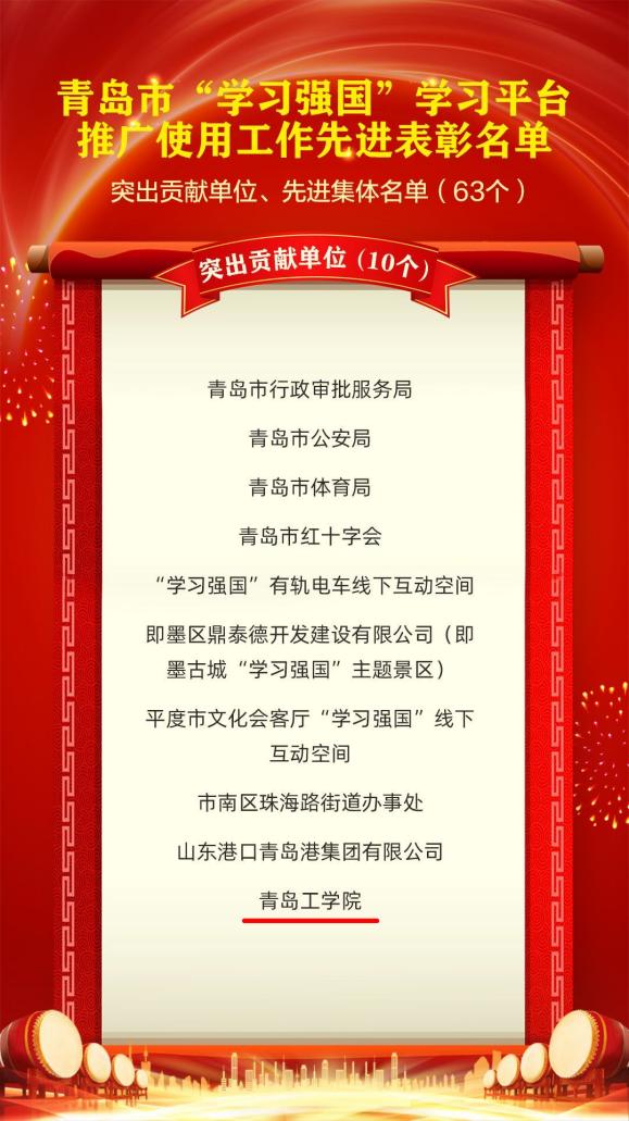 威尼斯城vnsc喜获青岛市“学习强国”学习平台推广使用工作突出贡献单位 威尼斯城vnsc喜获青岛市“学习强国”学习平台推广使用工作突出贡献单位